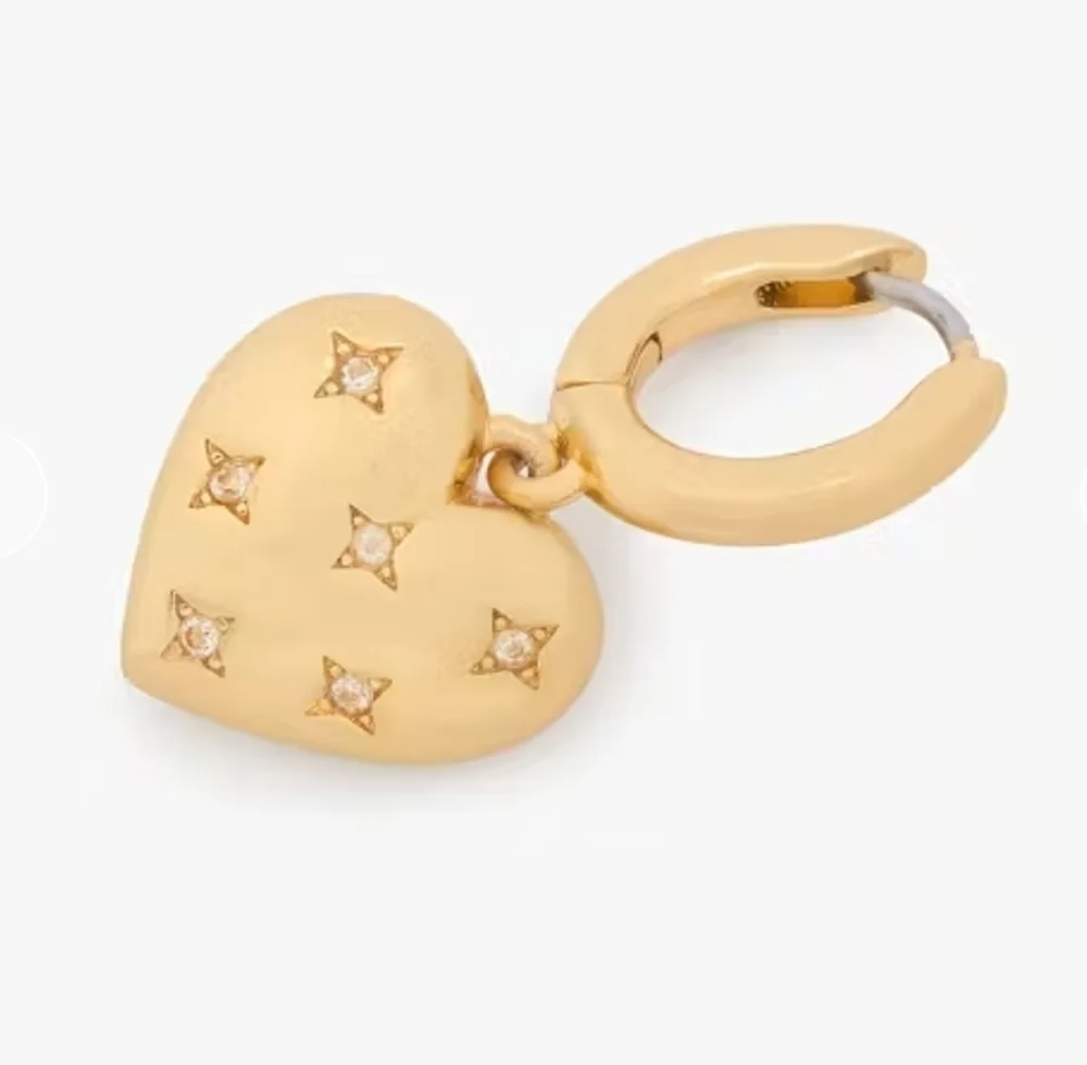 💛▪️Kate Spade ▪️My precious Huggie Gold Heart Hoop Earrings